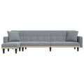 Miniatyrbillede 3 af 11: vidaXL L-formet sovesofa 275x140x70 cm stof lysegrå