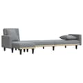 Miniatyrbillede 4 af 11: vidaXL L-formet sovesofa 275x140x70 cm stof lysegrå
