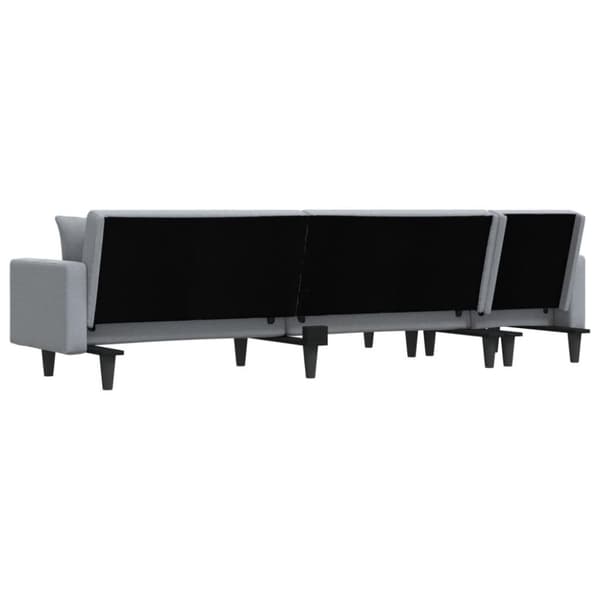 vidaXL L-formet sovesofa 275x140x70 cm stof lysegrå