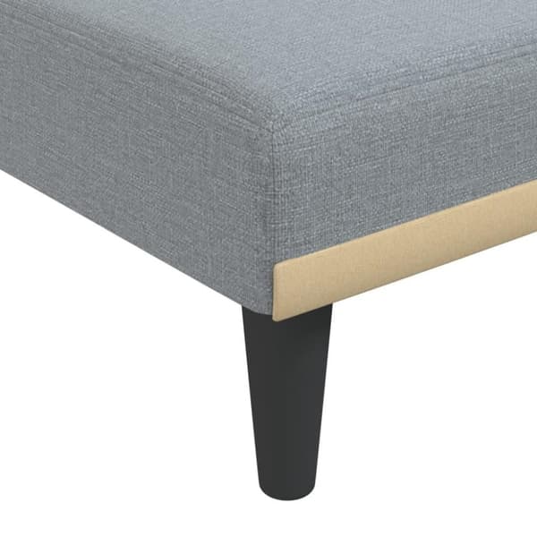 vidaXL L-formet sovesofa 275x140x70 cm stof lysegrå
