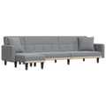 Miniatyrbillede 1 af 11: vidaXL L-formet sovesofa 275x140x70 cm stof lysegrå