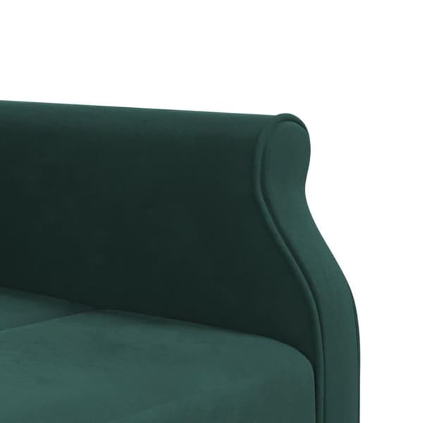 vidaXL L-formet sovesofa 271x140x70 cm velour mørkegrøn
