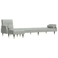 Miniatyrbillede 4 af 11: vidaXL L-formet sovesofa 271x140x70 cm velour lysegrå