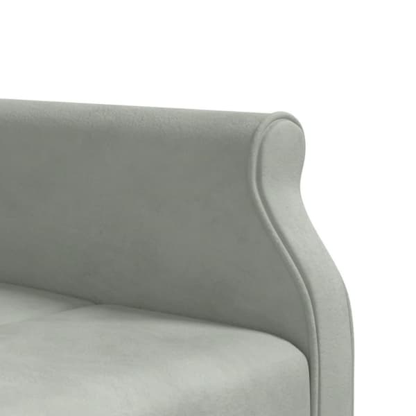 vidaXL L-formet sovesofa 271x140x70 cm velour lysegrå