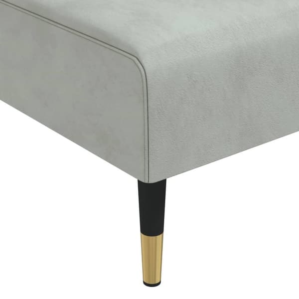 vidaXL L-formet sovesofa 271x140x70 cm velour lysegrå