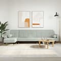 Miniatyrbillede 2 af 11: vidaXL L-formet sovesofa 271x140x70 cm velour lysegrå