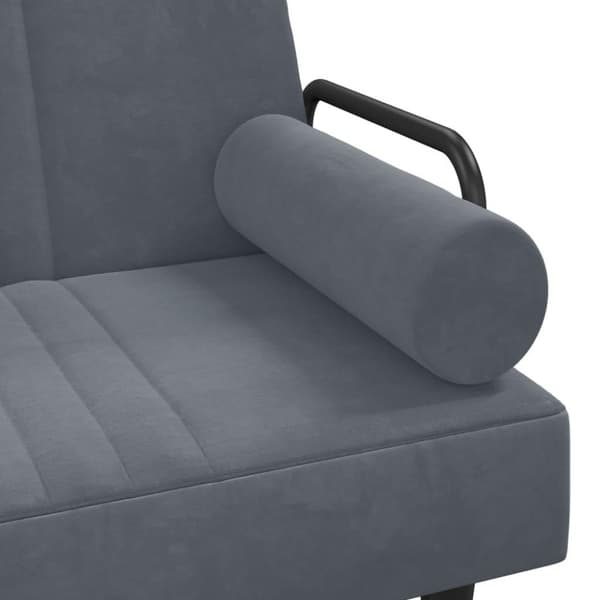 vidaXL L-formet sovesofa 260x140x70 cm velour mørkegrå