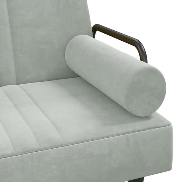vidaXL L-formet sovesofa 260x140x70 cm velour lysegrå