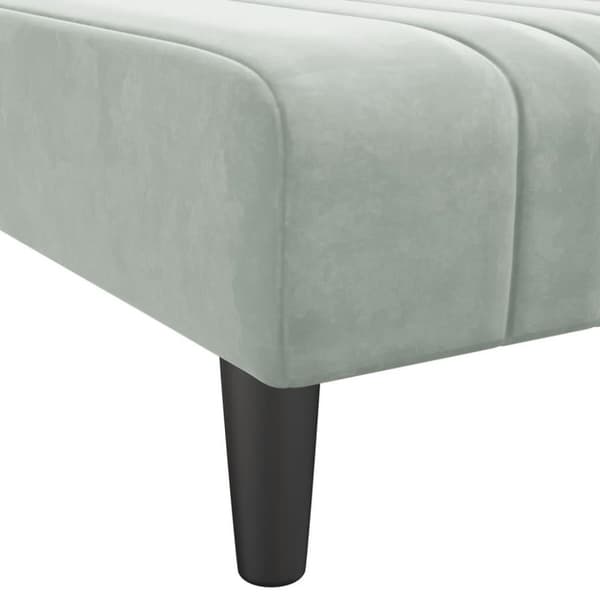 vidaXL L-formet sovesofa 260x140x70 cm velour lysegrå