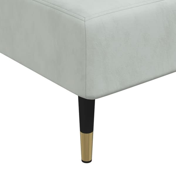 vidaXL L-formad bäddsoffa ljusgrå 279x140x70 cm sammet