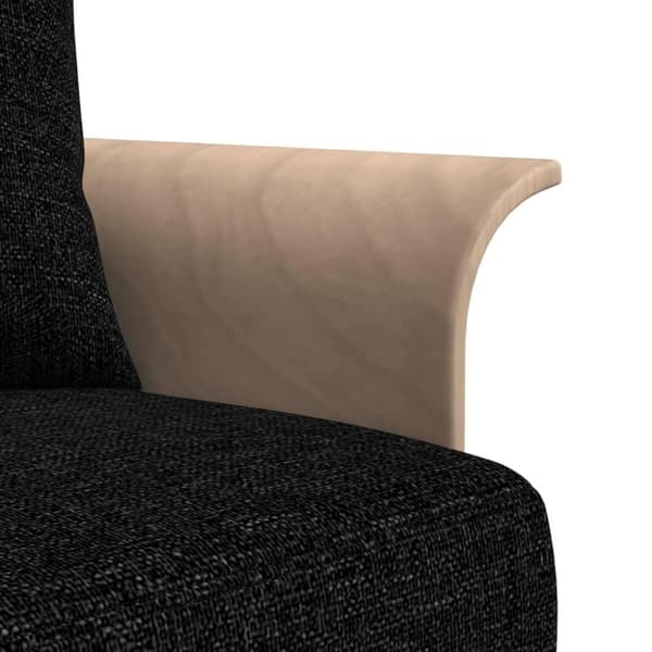 vidaXL L-formad bäddsoffa svart 279x140x70 cm tyg