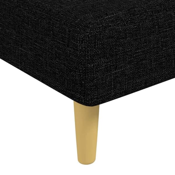 vidaXL L-formad bäddsoffa svart 279x140x70 cm tyg