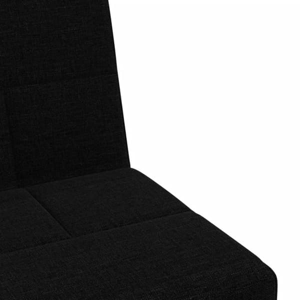 vidaXL L-formad bäddsoffa svart 255x140x70 cm tyg