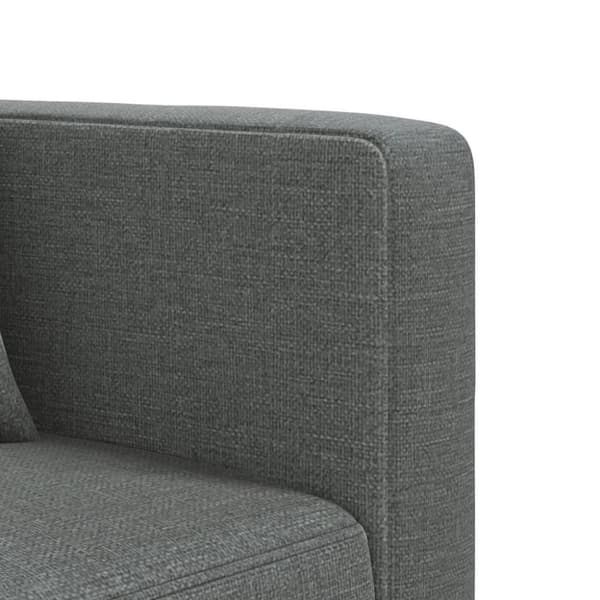 vidaXL L-formad bäddsoffa mörkgrå 275x140x70 cm tyg