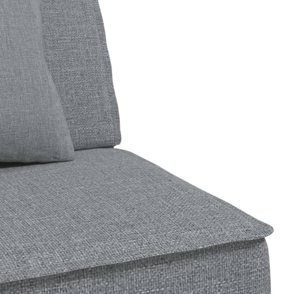 vidaXL L-formad bäddsoffa ljusgrå 255x140x70 cm tyg