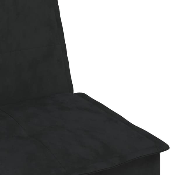 vidaXL L-formad bäddsoffa svart 255x140x70 cm sammet