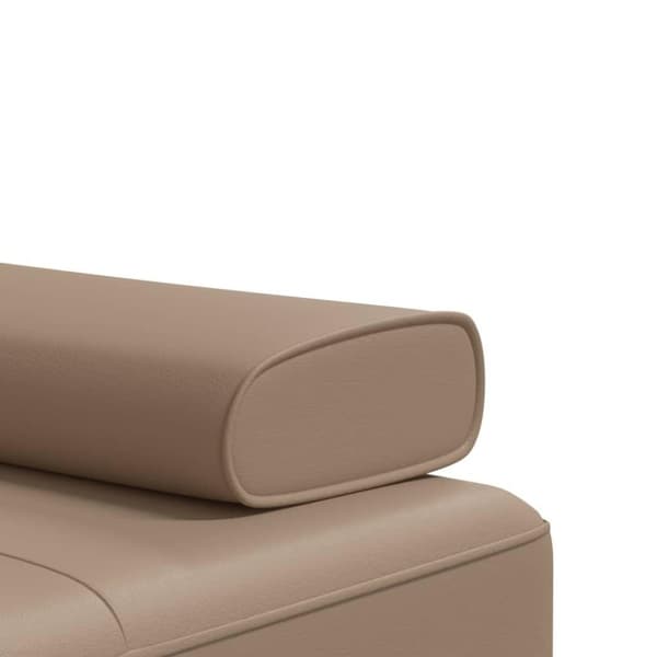 vidaXL L-formad bäddsoffa cappuccino 255x140x70 cm konstläder