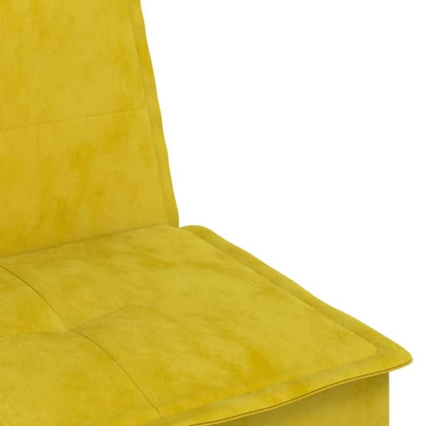 vidaXL L-formad bäddsoffa gul 255x140x70 cm sammet