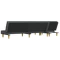 Miniatyrbillede 5 af 11: vidaXL L-formet sovesofa 255x140x70 cm stof mørkegrå