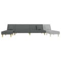 Miniatyrbillede 7 af 11: vidaXL L-formet sovesofa 255x140x70 cm stof mørkegrå