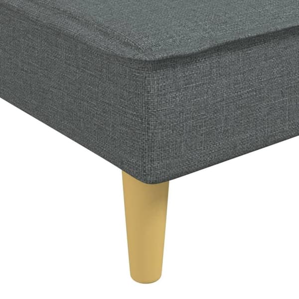vidaXL L-formet sovesofa 255x140x70 cm stof mørkegrå