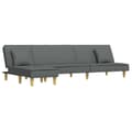 Miniatyrbillede 1 af 11: vidaXL L-formet sovesofa 255x140x70 cm stof mørkegrå