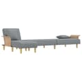 Miniatyrbillede 4 af 11: vidaXL L-formet sovesofa 279x140x70 cm velour lysegrå