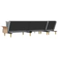 Miniatyrbillede 5 af 11: vidaXL L-formet sovesofa 279x140x70 cm velour lysegrå