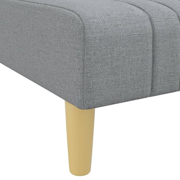 vidaXL L-formet sovesofa 279x140x70 cm velour lysegrå