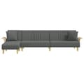 Miniatyrbillede 3 af 11: vidaXL L-formet sovesofa 279x140x70 cm stof mørkegrå