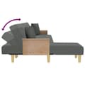 Miniatyrbillede 6 af 11: vidaXL L-formet sovesofa 279x140x70 cm stof mørkegrå