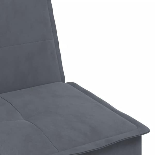 vidaXL L-formet sovesofa 255x140x70 cm velour mørkegrå