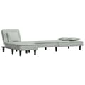 Miniatyrbillede 4 af 11: vidaXL L-formet sovesofa 255x140x70 cm velour lysegrå