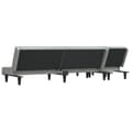 Miniatyrbillede 5 af 11: vidaXL L-formet sovesofa 255x140x70 cm velour lysegrå