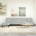 Miniatyrbillede 2 af 11: vidaXL L-formet sovesofa 255x140x70 cm velour lysegrå