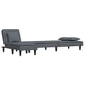 Miniatyrbillede 4 af 11: vidaXL L-formet sovesofa 255x140x70 cm velour mørkegrå