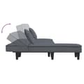Miniatyrbillede 6 af 11: vidaXL L-formet sovesofa 255x140x70 cm velour mørkegrå