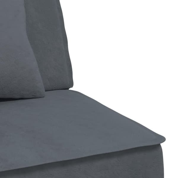 vidaXL L-formet sovesofa 255x140x70 cm velour mørkegrå