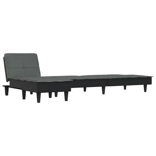 vidaXL L-formet sovesofa 255x140x70 cm stof mørkegrå