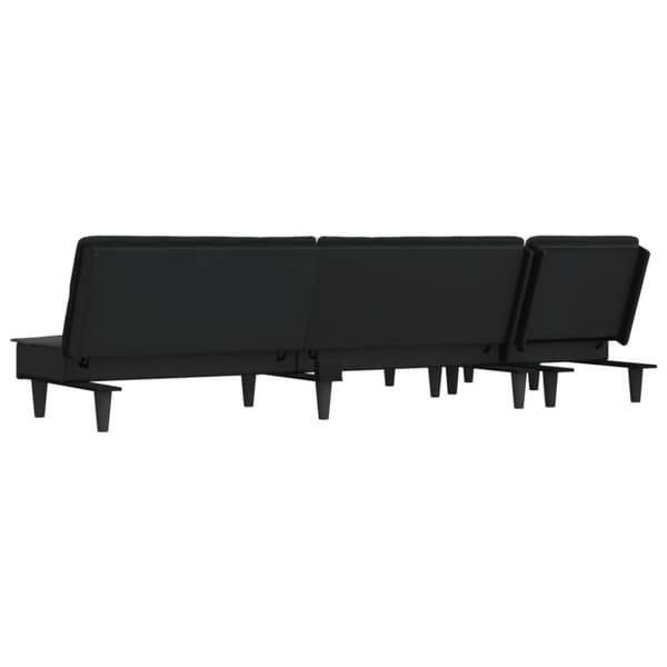 vidaXL L-formet sovesofa 255x140x70 cm stof mørkegrå