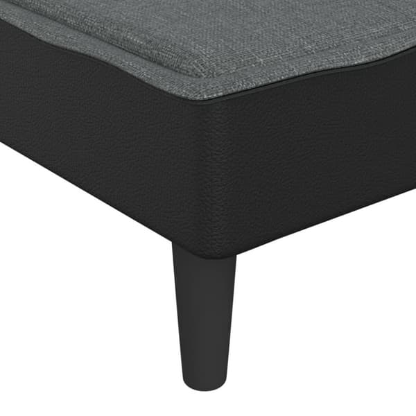 vidaXL L-formet sovesofa 255x140x70 cm stof mørkegrå