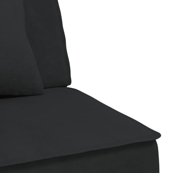 vidaXL L-formet sovesofa 255x140x70 cm velour sort
