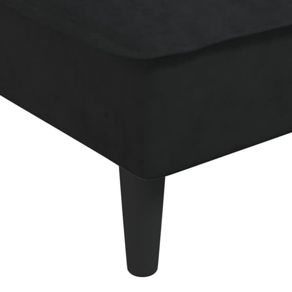 vidaXL L-formet sovesofa 255x140x70 cm velour sort