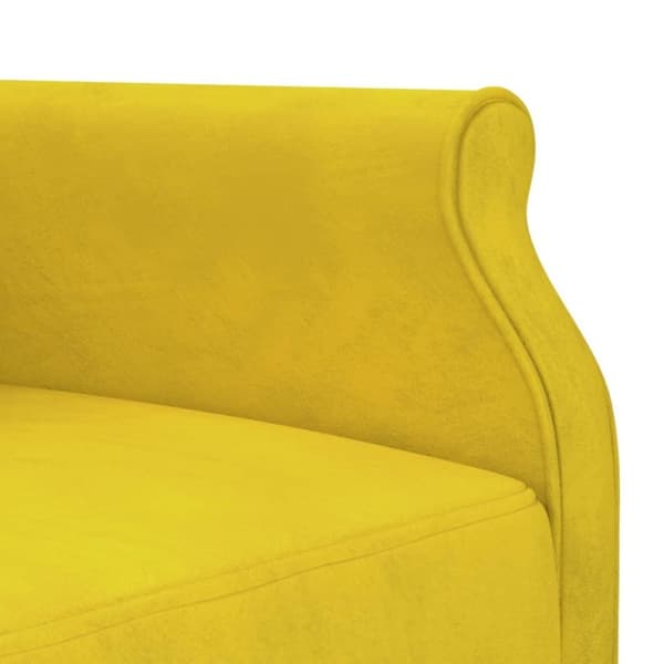 vidaXL L-formad bäddsoffa gul 271x140x70 cm sammet