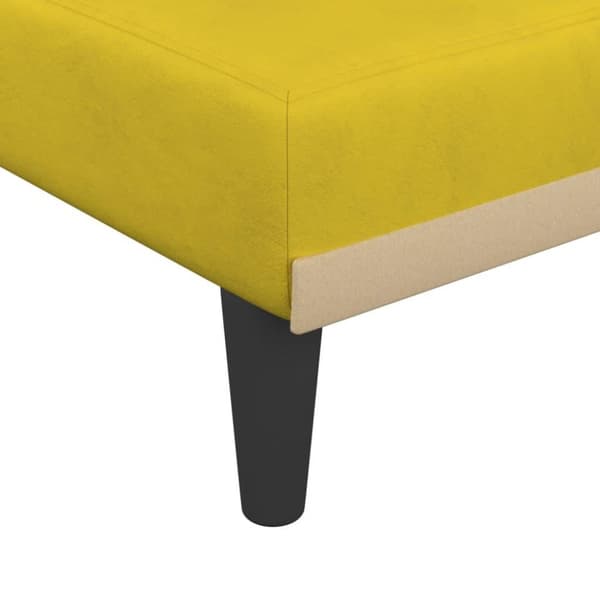 vidaXL L-formad bäddsoffa gul 271x140x70 cm sammet