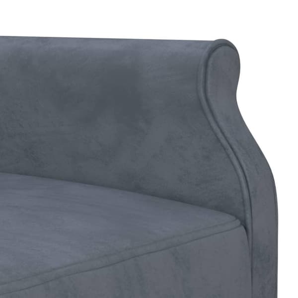 vidaXL L-formad soffa mörkgrå 271x140x70 cm sammet