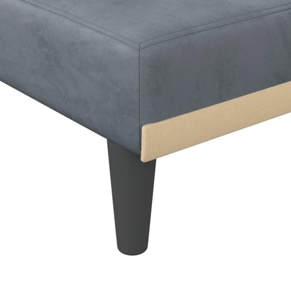 vidaXL L-formad soffa mörkgrå 271x140x70 cm sammet