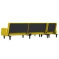 Miniatyrbillede 5 af 11: vidaXL L-formet sovesofa 271x140x70 cm velour gul