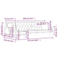 Miniatyrbillede 11 af 11: vidaXL L-formet sovesofa 271x140x70 cm velour gul