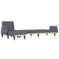Miniatyrbillede 4 af 11: vidaXL L-formet sovesofa 271x140x70 cm velour mørkegrå
